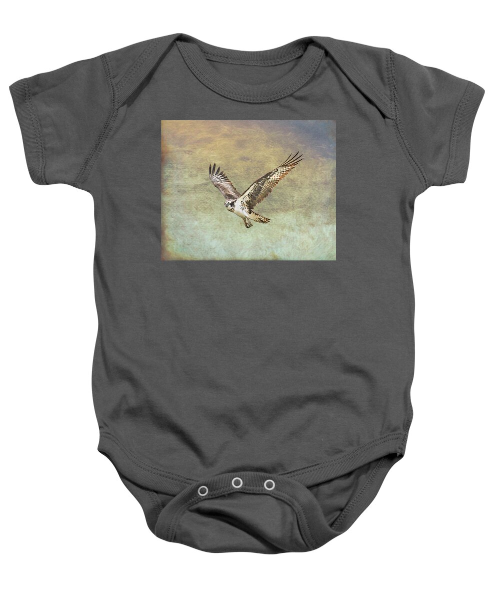 Osprey Baby Onesie featuring the photograph Flying Osprey by Jennifer Grossnickle