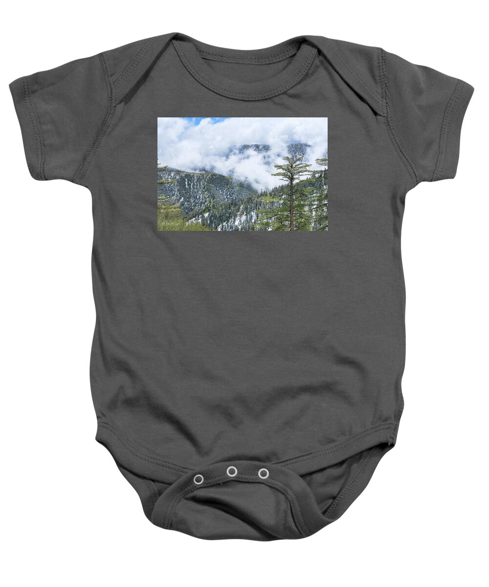 Top Baby Onesie featuring the photograph Fog Across The Valley by Paulette B Wright