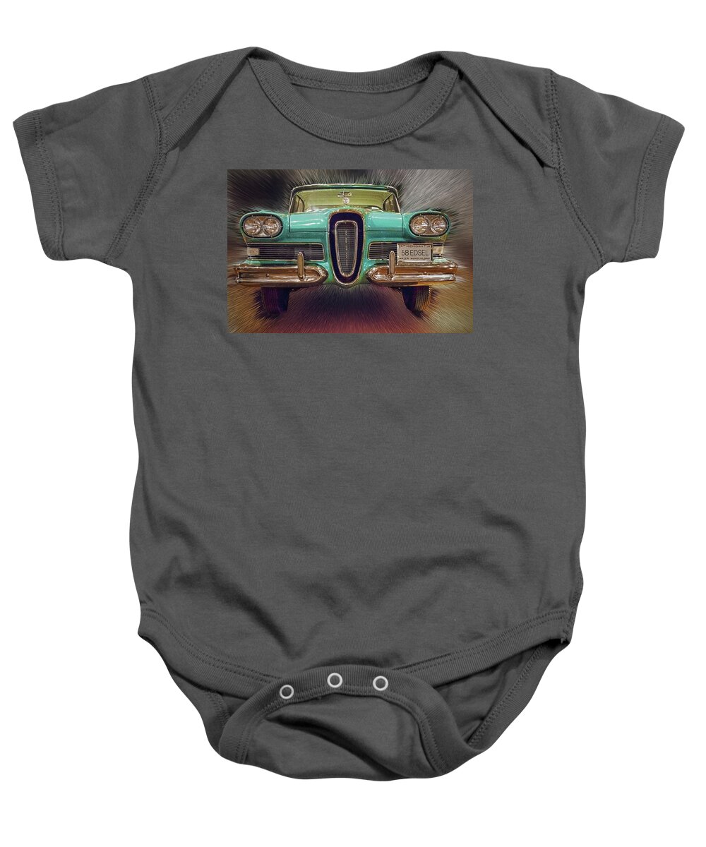 Ford Baby Onesie featuring the photograph Ford Edsel by Ira Marcus
