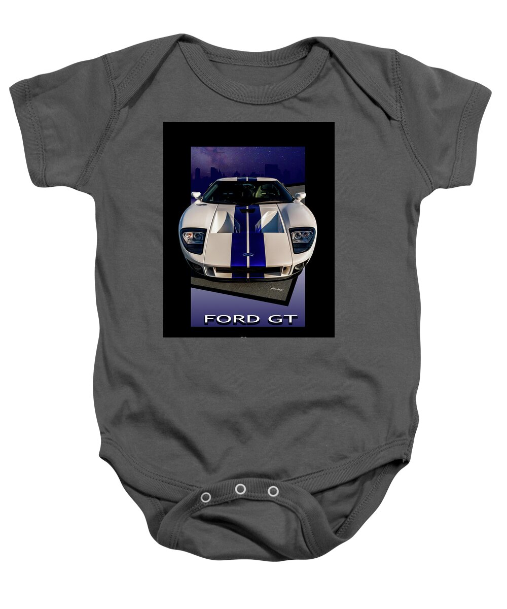 Ford Gt Baby Onesie featuring the photograph Ford GT - City Escape by Steven Milner