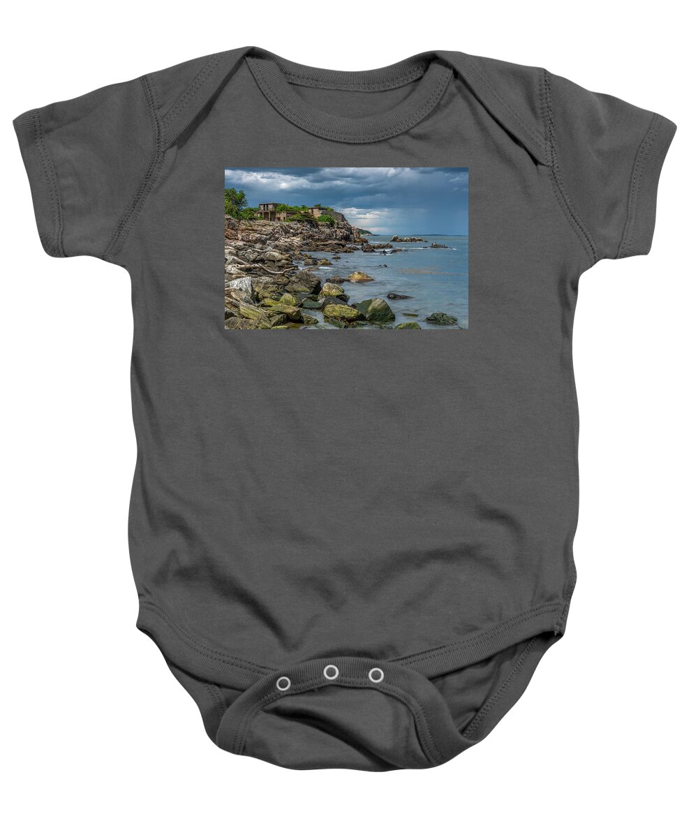 Fort Williams Park Baby Onesie featuring the photograph Fort Williams Remains by Tony Pushard