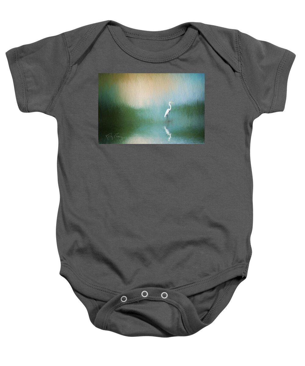 Great Egret Baby Onesie featuring the photograph Great Egret by Randall Allen