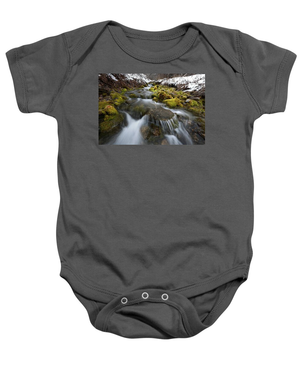 Creek Baby Onesie featuring the photograph Hallow Hollow by David Andersen