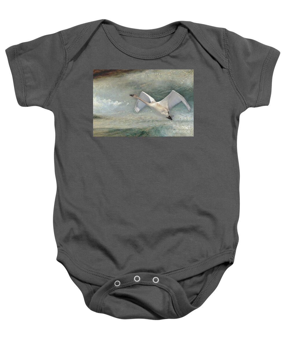 Swan Baby Onesie featuring the photograph Heading North by Vivian Martin