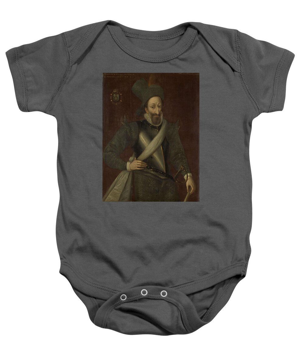 Canvas Baby Onesie featuring the painting Henri IV -1553-1610-, King of France. by Jacob Bunel -manner of-