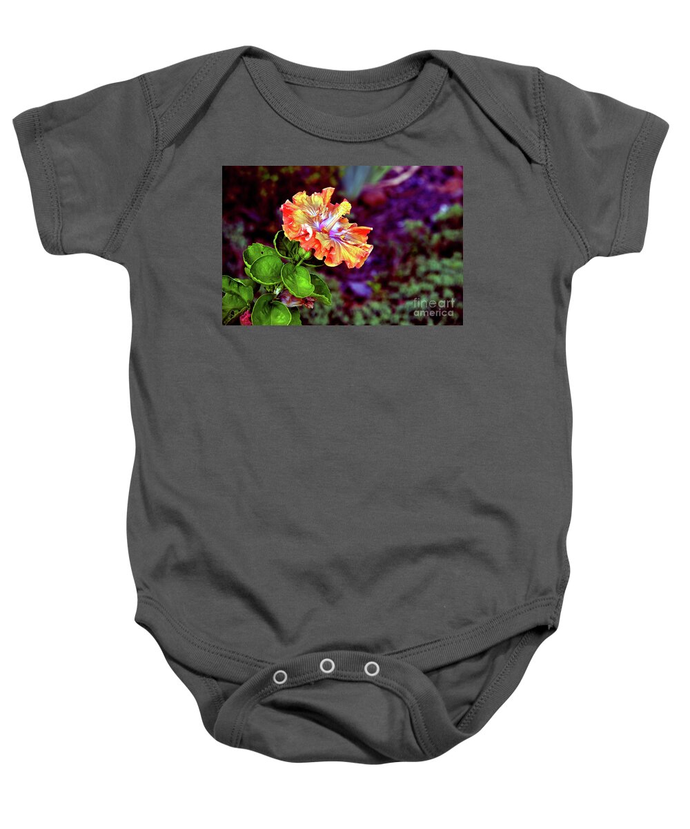 Linda Cox Baby Onesie featuring the photograph Hibiscus Cajun Style by Linda Cox