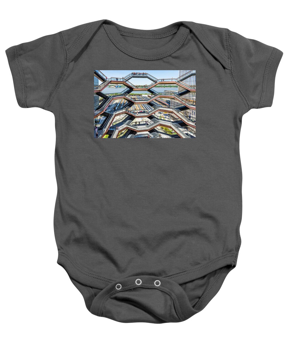 Urban Baby Onesie featuring the photograph High Above the City by Fran Gallogly