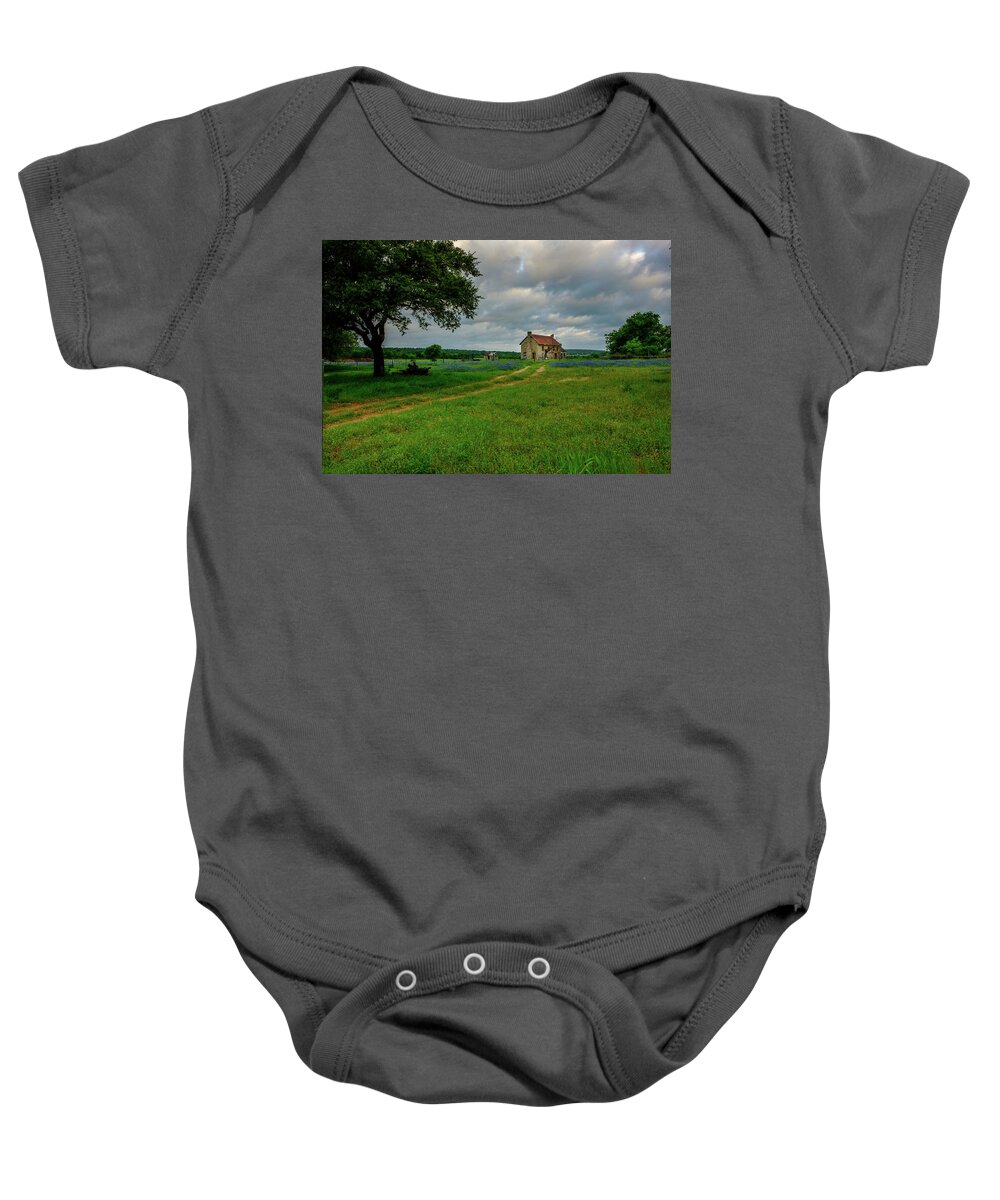 Spring Baby Onesie featuring the photograph Hill Country Charm by Johnny Boyd