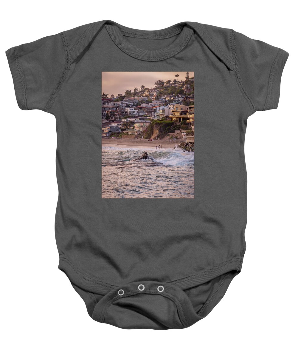 Ocean Baby Onesie featuring the photograph Homes With a View by Aaron Burrows