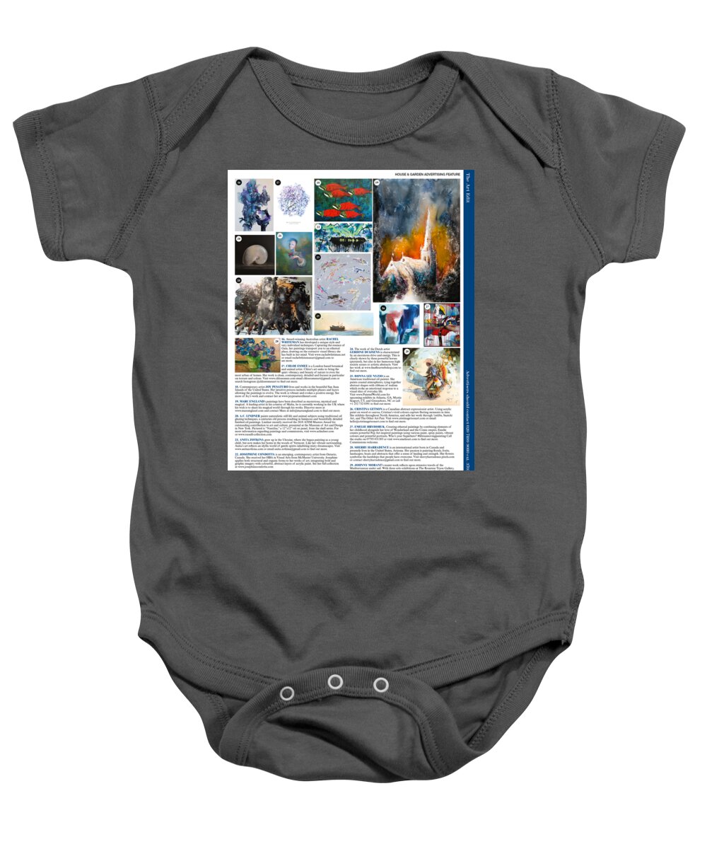 Featured Baby Onesie featuring the mixed media House and Garden September by Sherry Harradence