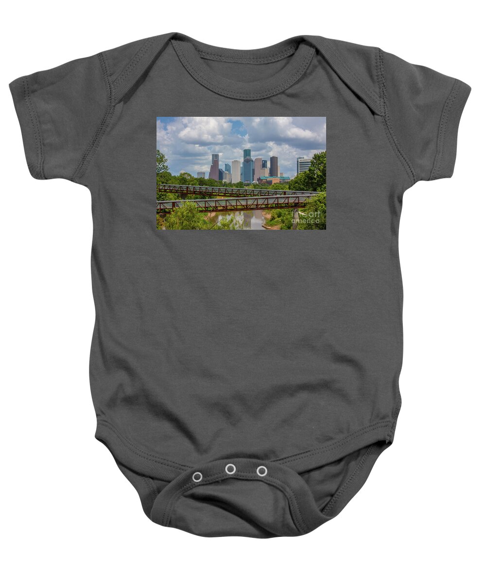 Houston Texas Baby Onesie featuring the photograph Houston Cityscape 2 by Jim Schmidt MN