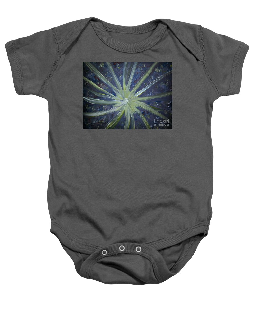 Abstract Baby Onesie featuring the painting I Am by Myrtle Joy