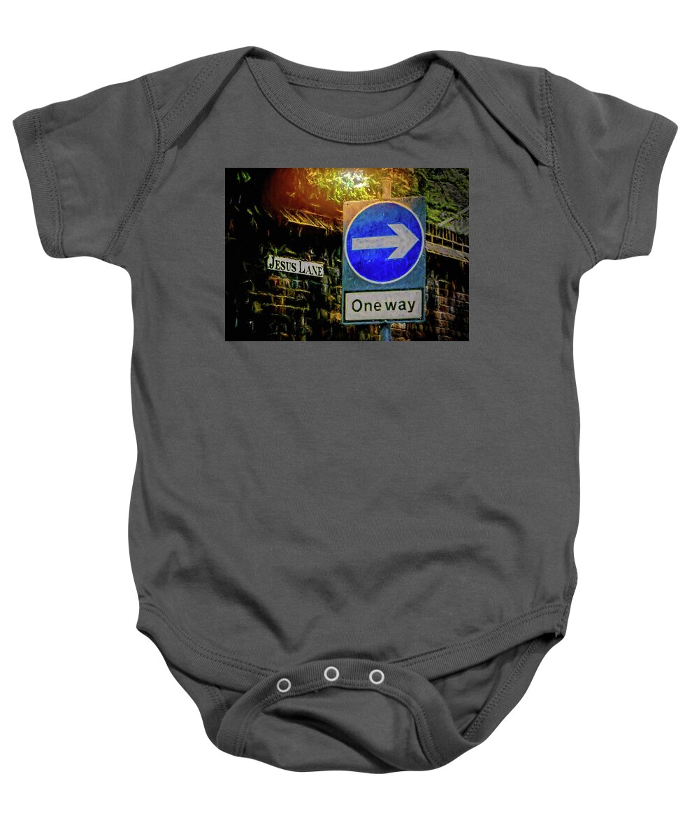 Jesus Baby Onesie featuring the digital art I Am the Way by Barry Wills