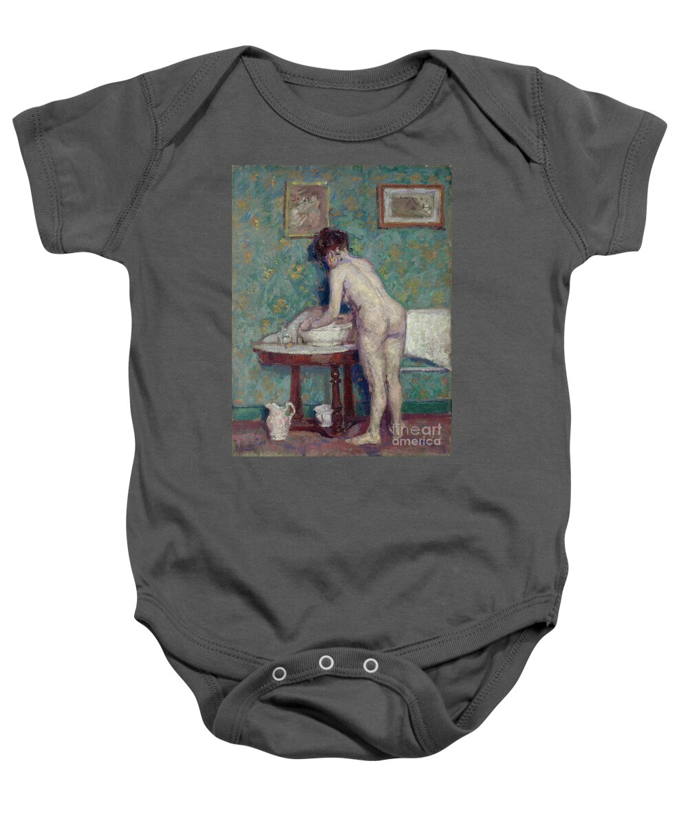 Nudes Baby Onesie featuring the painting Interior With Nude by Spencer Frederick Gore