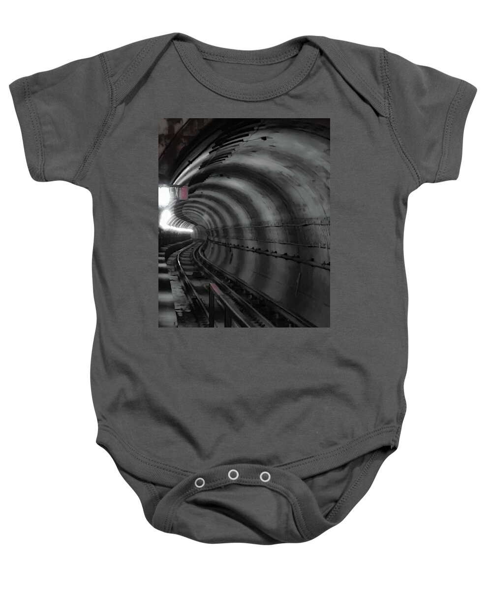 Metro Baby Onesie featuring the photograph Just Around the Bend by Lora J Wilson