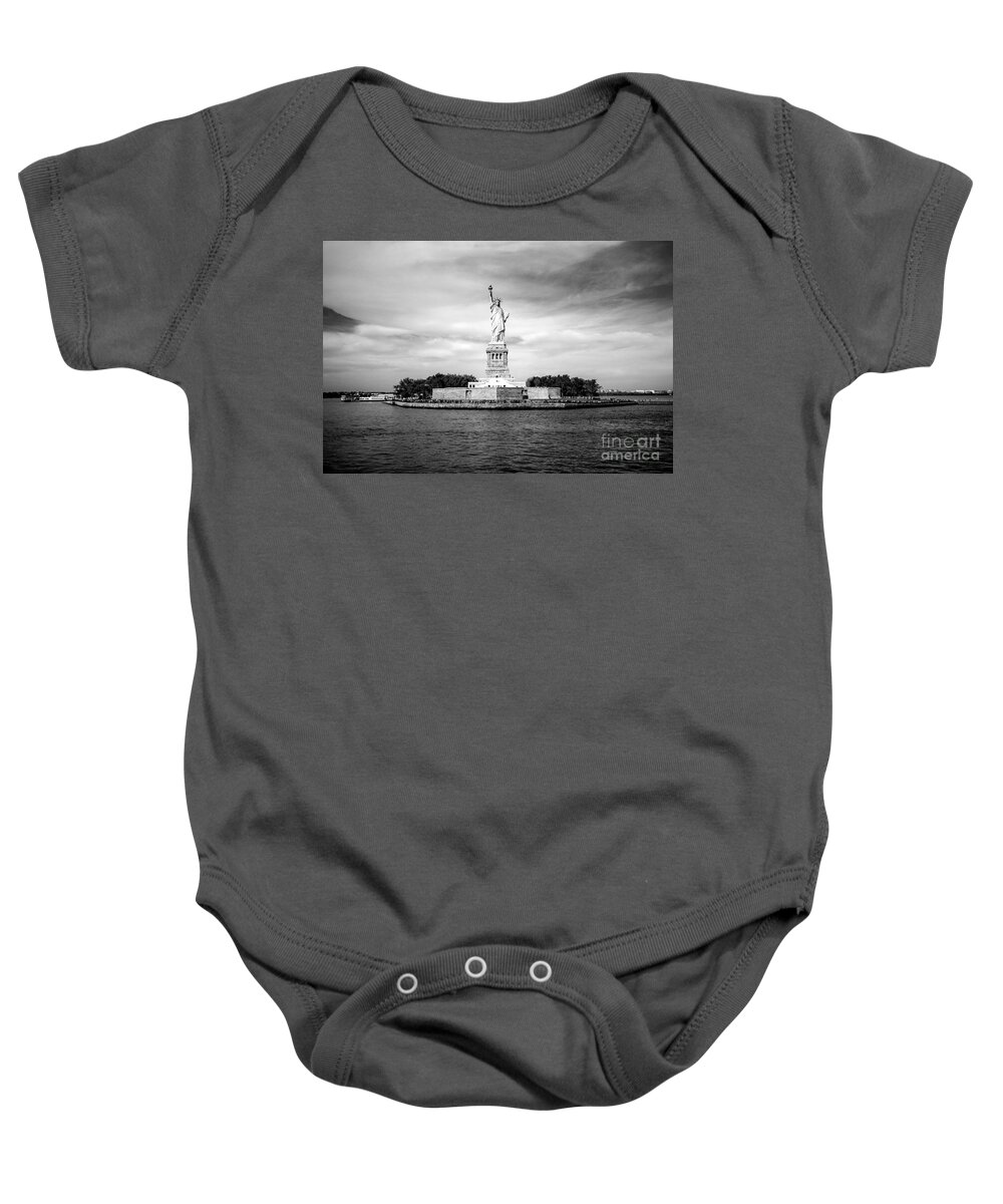 Sea Baby Onesie featuring the digital art Lady Liberty by Michael Graham