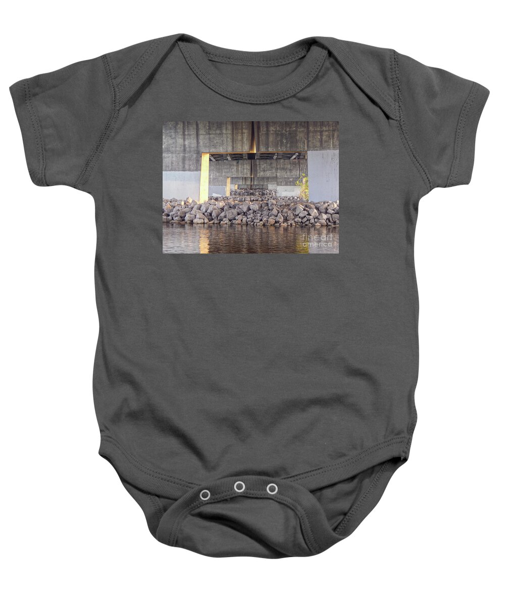 Ann Arbor Baby Onesie featuring the photograph Layers of Rock And Light by Phil Perkins