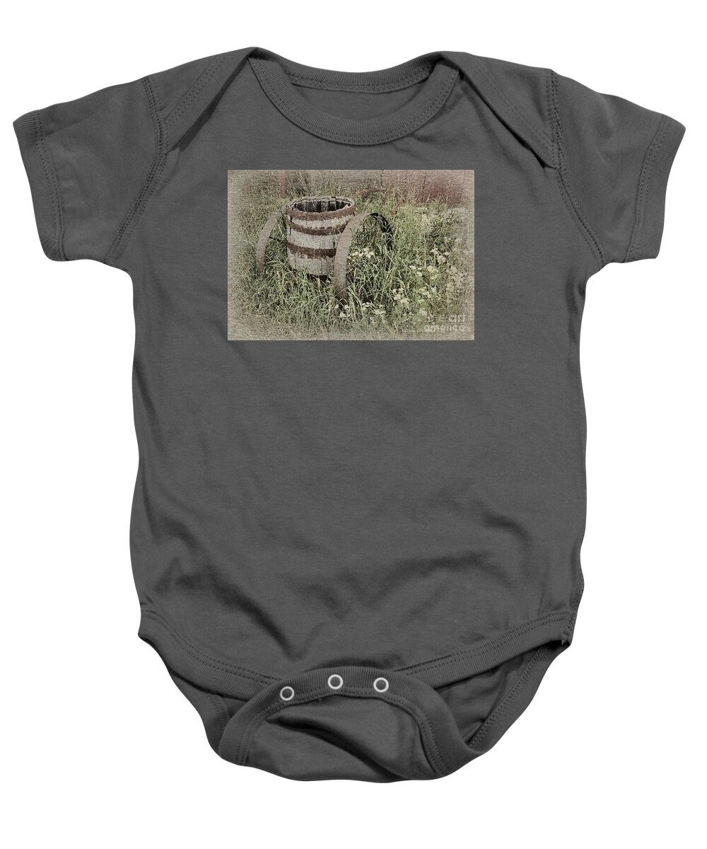 Photography Baby Onesie featuring the digital art Long Ago by Kathie Chicoine