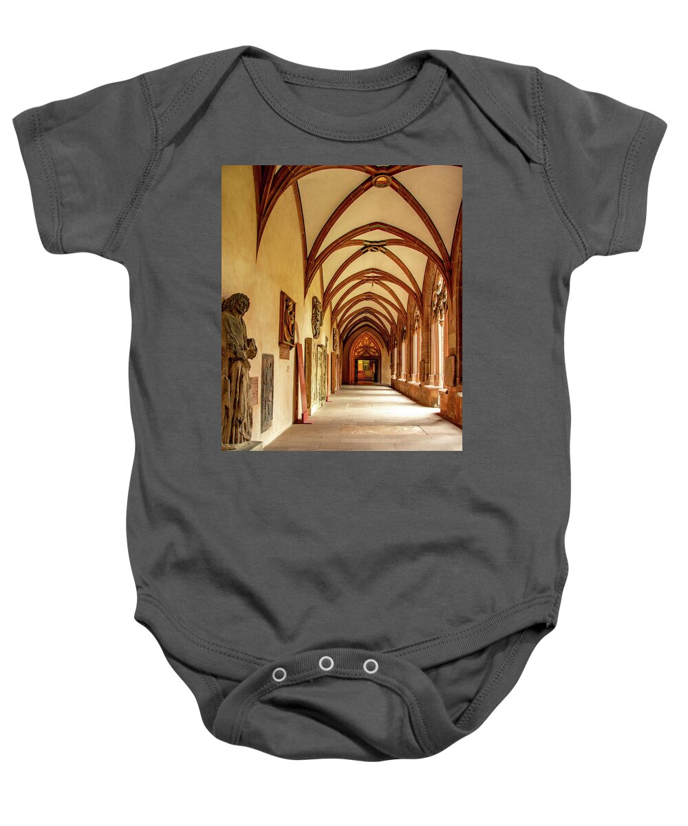 Germany Baby Onesie featuring the photograph Lovely Light of Mainz Cathedral by Marcy Wielfaert
