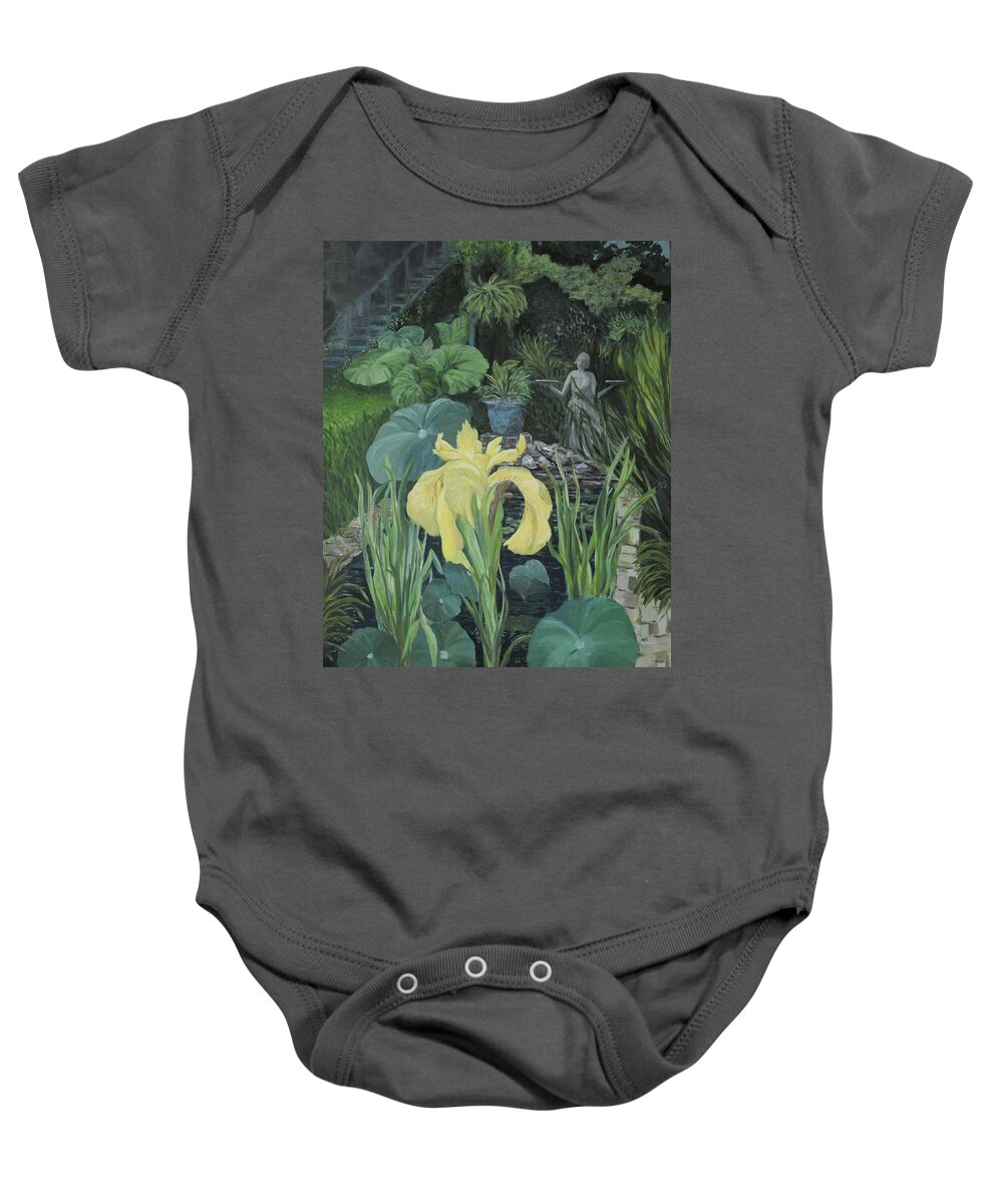 Art Baby Onesie featuring the painting Lowcountry Pond Garden by Deborah Smith