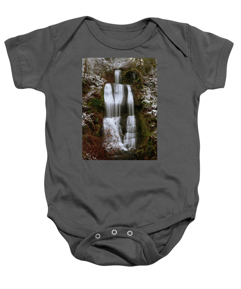 Royal Terrace Falls Baby Onesie featuring the photograph Royal Terrace Falls by Catherine Avilez