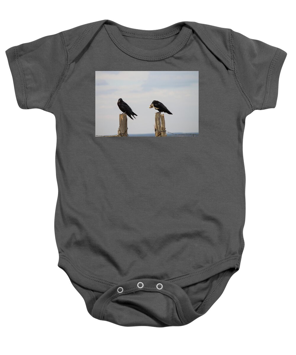 Ravens Baby Onesie featuring the photograph Lunch for the Raven by Jonathan Thompson