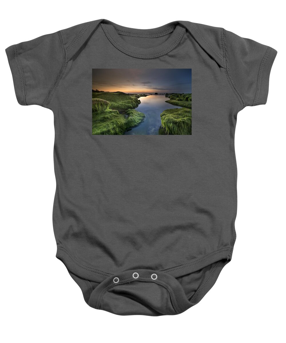  Baby Onesie featuring the photograph Marine sunset by Top Wallpapers