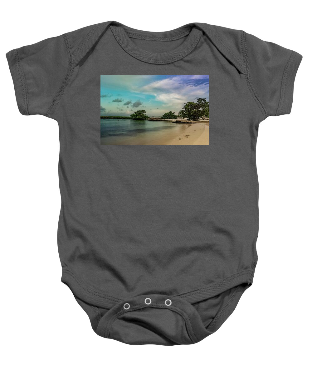 Skyline Baby Onesie featuring the photograph Mayan shore 2 by Silvia Marcoschamer