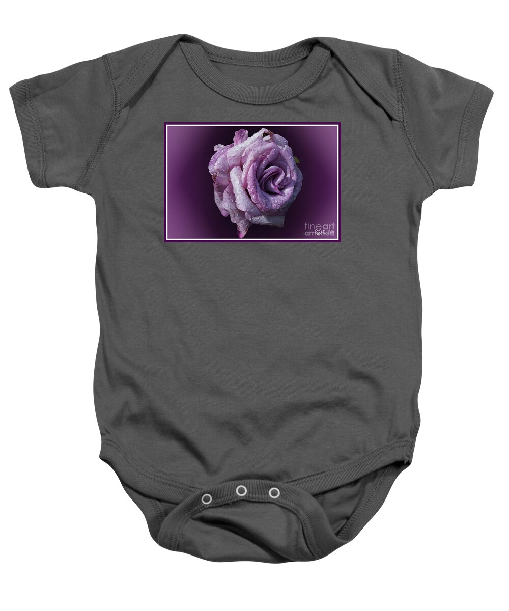 Rose Baby Onesie featuring the photograph Middle-Aged and Wet by Klaus Jaritz