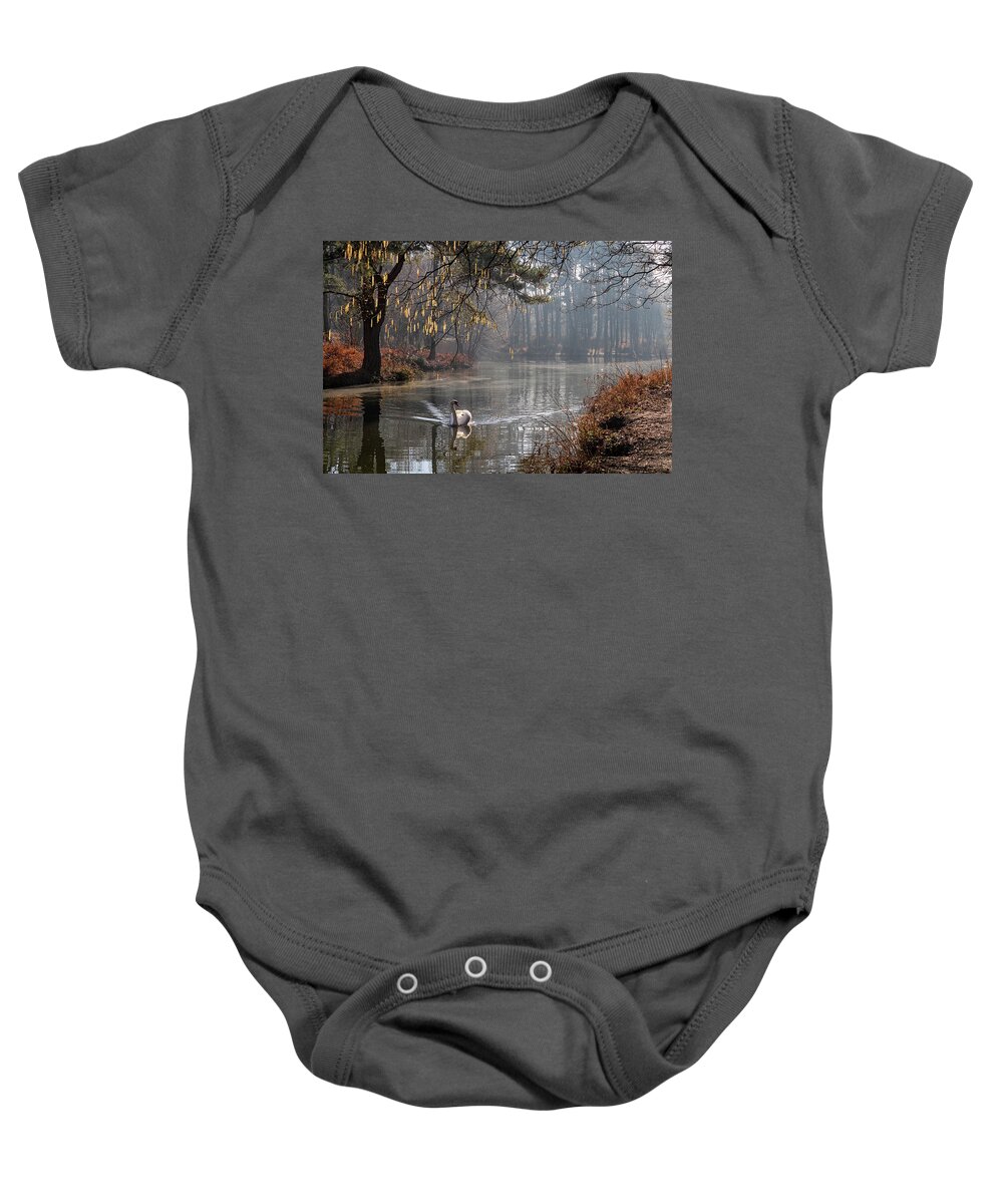  Landscape Baby Onesie featuring the photograph Misty Morning Calm 1 by Shirley Mitchell