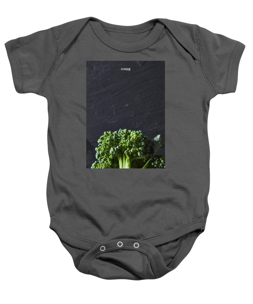 Cuisine At Home Baby Onesie featuring the photograph Moody Broccoli by Cuisine at Home