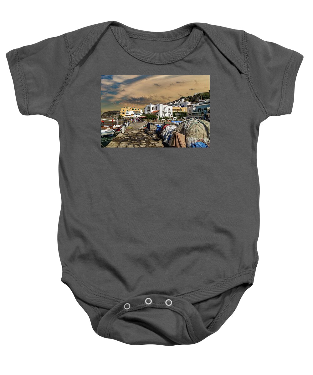 Boats Baby Onesie featuring the photograph Moored Boats by Vivida Photo PC