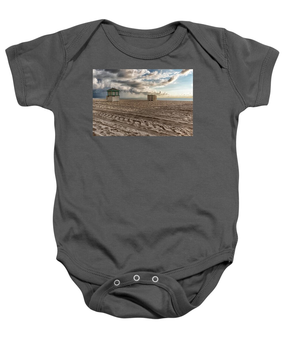 Morning Baby Onesie featuring the photograph Morning in Miami by Alison Frank