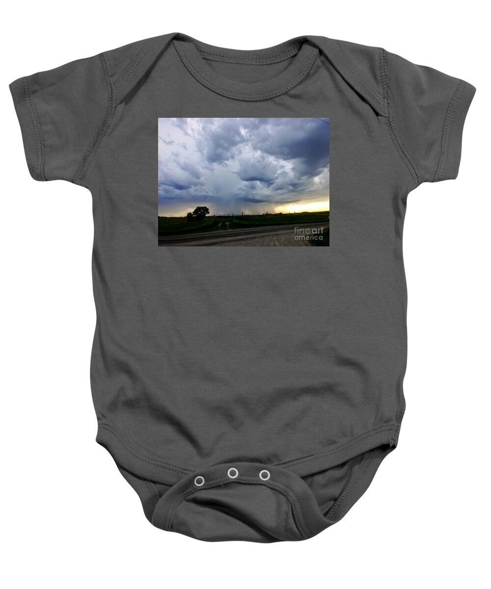 Weather Baby Onesie featuring the photograph Morning Storm by J L Zarek