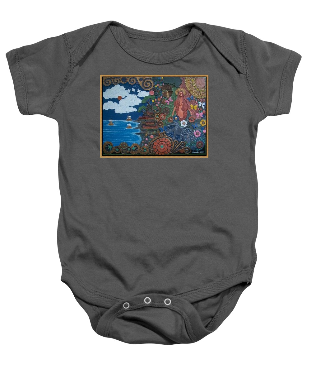 Handmade Papier Mache Baby Onesie featuring the mixed media Mother Nature by Otil Rotcod