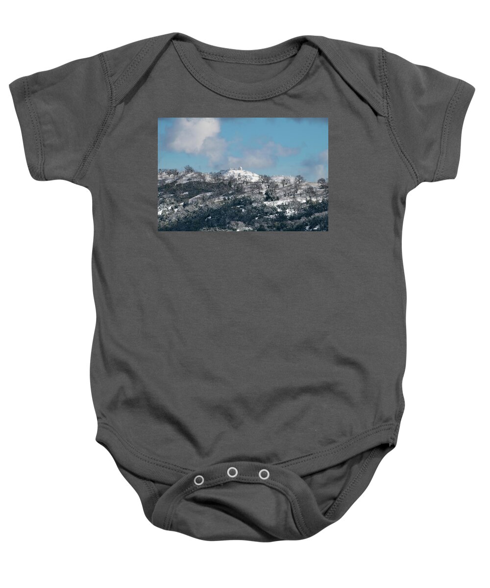 Lick Observatory Baby Onesie featuring the photograph Mt Hamilton in Winter by Mike Gifford