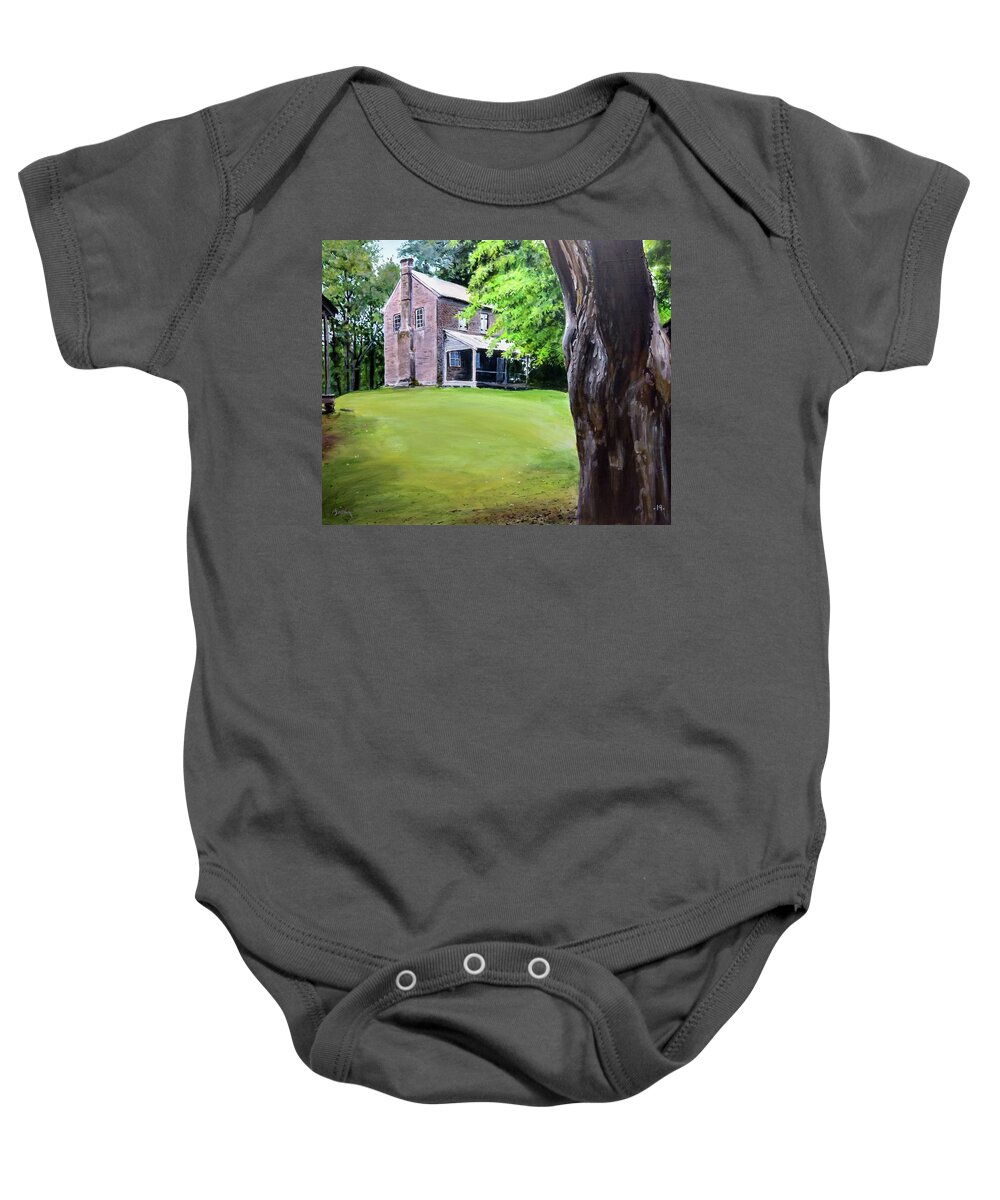 Landscape Baby Onesie featuring the painting Oconee Station by William Brody