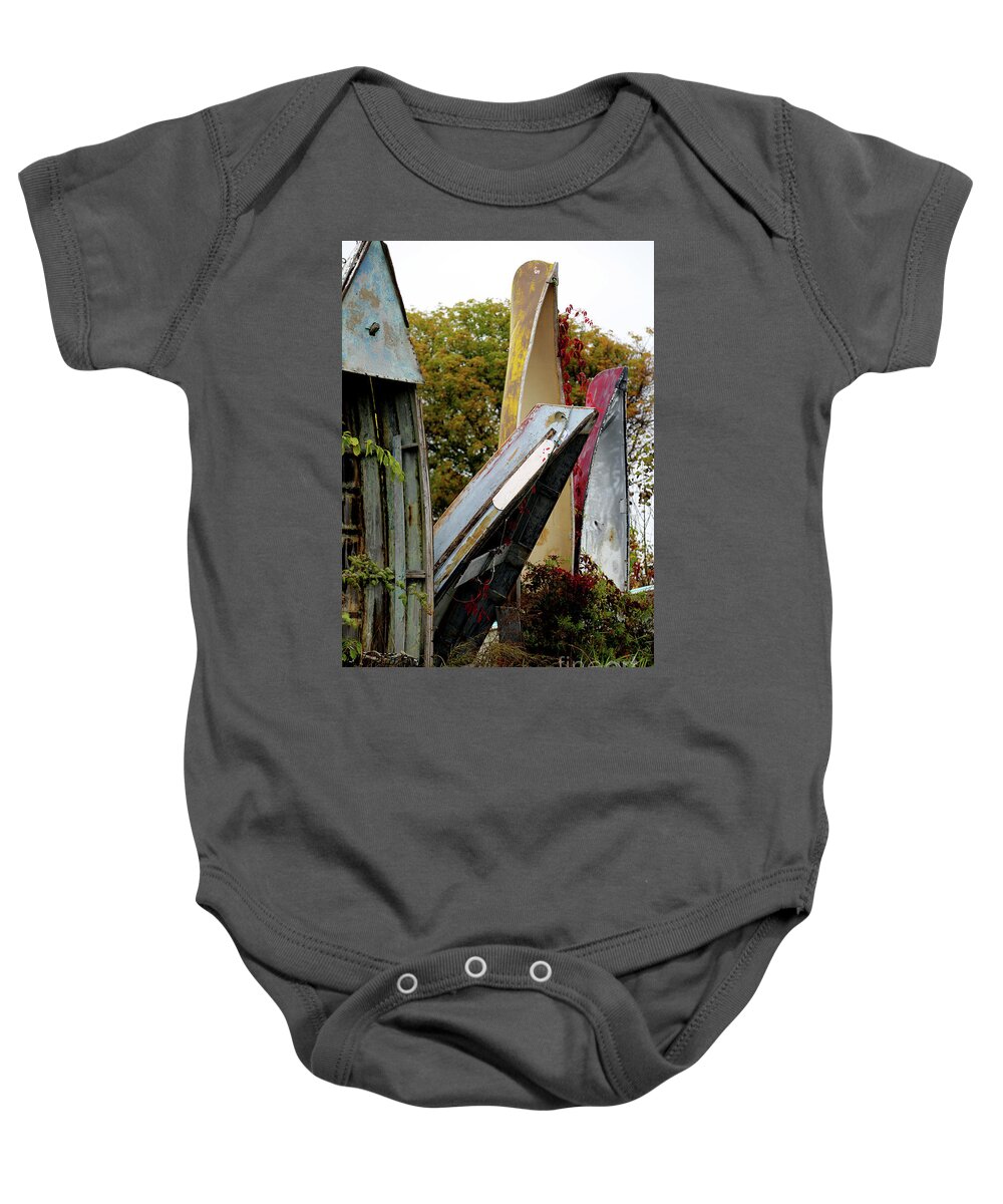 Old Boats Baby Onesie featuring the photograph Old Boats by Terri Brewster