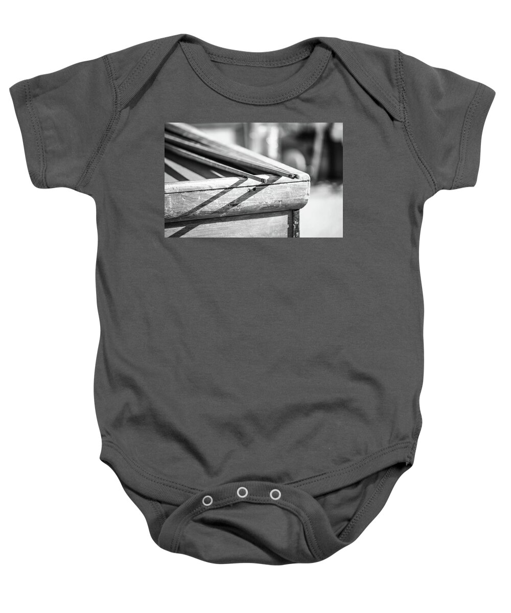 Antique Baby Onesie featuring the photograph Old Pool Table by Hyuntae Kim