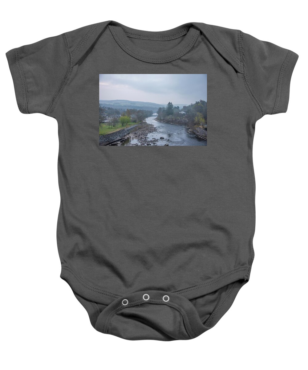 Fishing Baby Onesie featuring the photograph On the River Tummel - Pitlochry Scotland by Bill Cannon