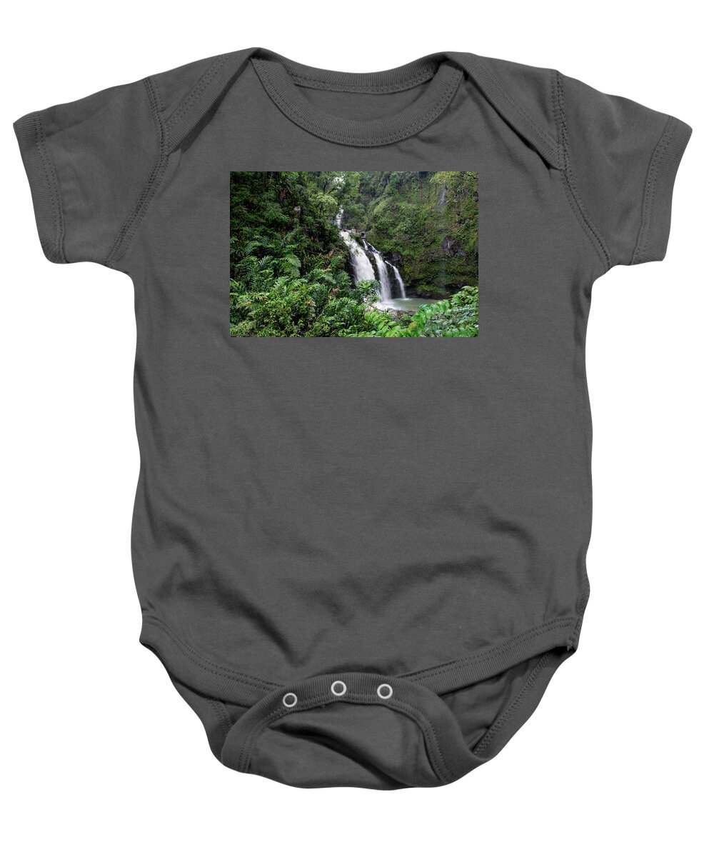 Hawaii Baby Onesie featuring the photograph Paradise Falls by G Lamar Yancy