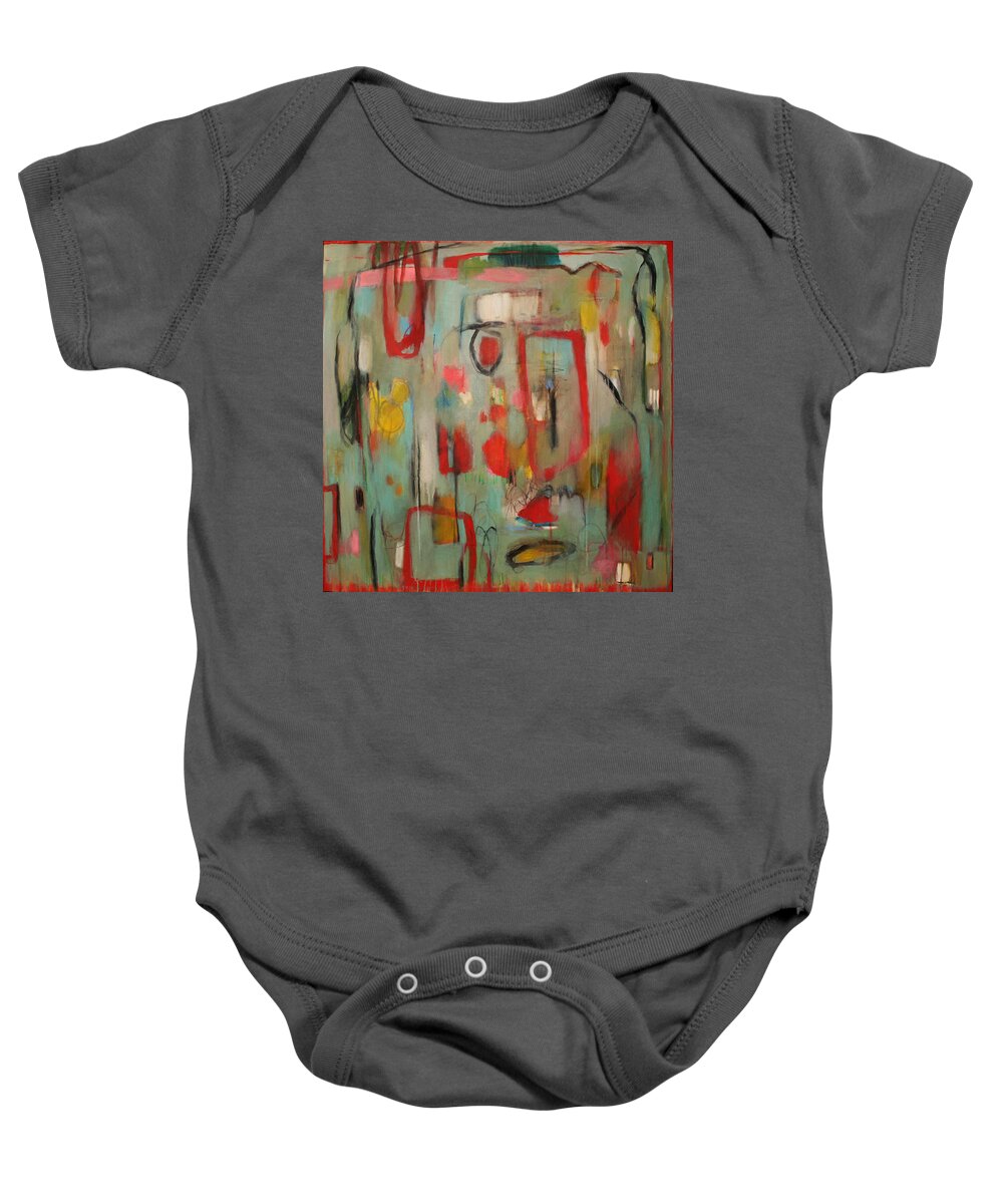 Abstract Baby Onesie featuring the painting Passage by Janet Zoya