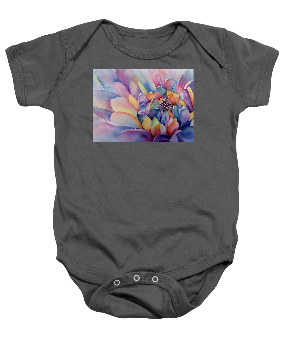 Flower Baby Onesie featuring the painting Pastels by Beth Fontenot