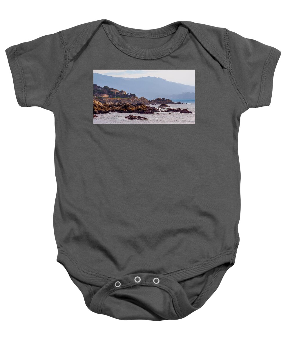 Pebble Beach Baby Onesie featuring the photograph Pebble Beach South Coast by Derek Dean