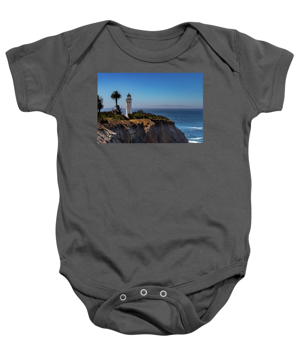 Beautiful Baby Onesie featuring the photograph Point Vicente Lighthouse by Ed Clark