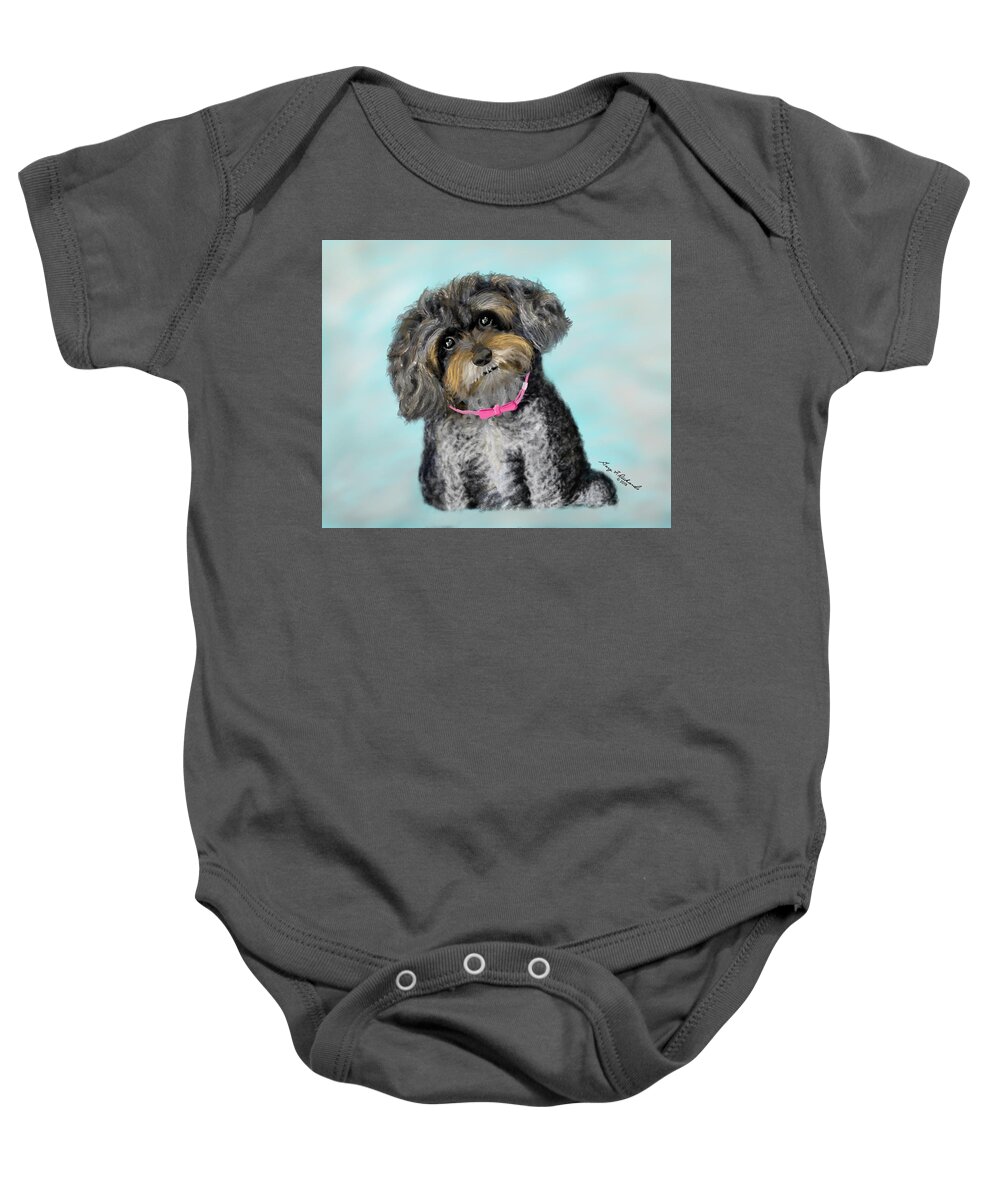 Gary Baby Onesie featuring the digital art Really? by Gary F Richards