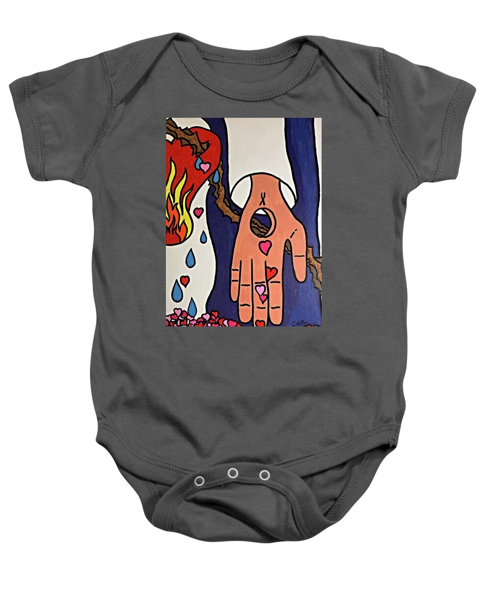 Acrylic Baby Onesie featuring the painting Ultimate Love by Colette Lee