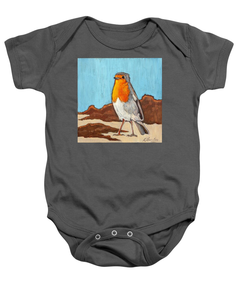 Robin Baby Onesie featuring the photograph Robin by Al Hurley