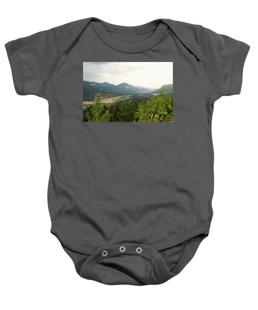 Mountain Baby Onesie featuring the photograph Rocky Mountain Overlook by Nicole Lloyd