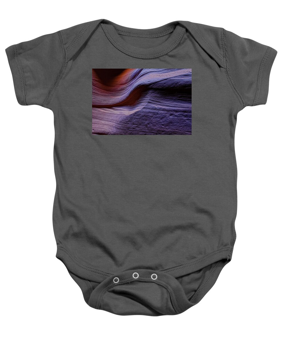 Antelope Canyon Baby Onesie featuring the photograph Rough Texture by Jonathan Davison